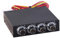 4 Channel Fan Controller with Blue LED, Computer Fan Speed & Temperature Controller Heat Reducing for PC