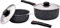 BERGER Stone Rock Aluminium Kasserollen Set 6-TLG. │ 2 Kochtöpfe mit Griff + Deckel stapelbar │ Camping Kochgeschirr für Küche Wohnwagen Topf Kochen Essen Topf Set Camping Topf Camping Topfset