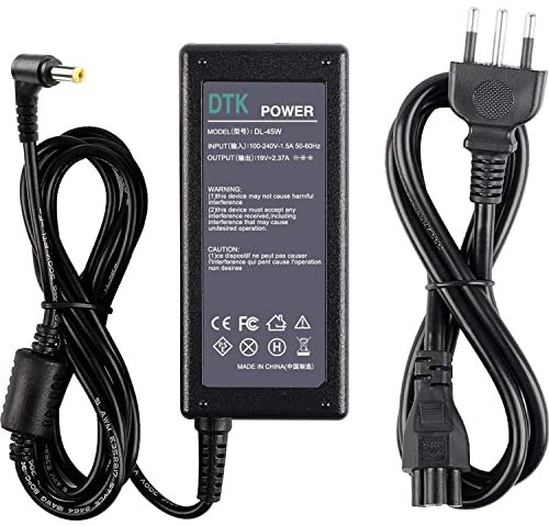 DTK 19V 2,37A 45W Alimentatore Acer PC Portatile Caricabatterie per Acer Aspire con Spina CA Italiana Caricatori alimentatori Caricabatterie Connettore: 5.5 * 1.7mm