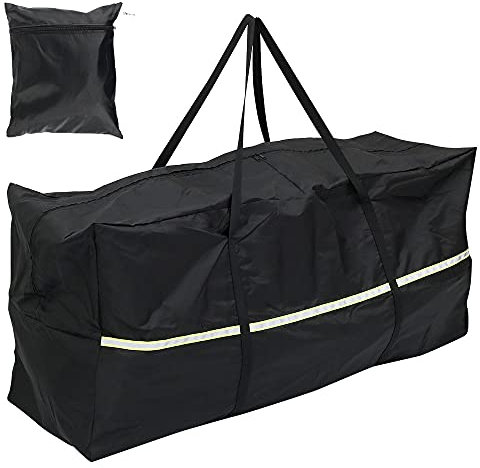 Garden Furniture Cushion Storage Bag Waterproof Heavy Duty 210D Oxford Fabric Rip Proof Storage Foldable Bag with Handle and Zipper for Christmas Tree, Outdoor Garden Patio Cushion Cover (173*76*51cm)