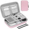 ProCase Hard Travel Electronic Organizer Case for MacBook Power Adapter Chargers Cables Power Bank Apple Magic Mouse Apple Pencil USB Flash Disk SD Card Small Portable Accessories Bag -Rosegold