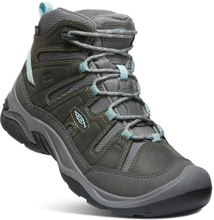 KEEN Circadia Mid Waterproof, Stivali da Escursionismo Donna, Steel Grey/Cloud Blue, 35 EU