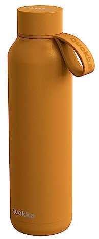 Quokka SOLID CON SUPPORTO AMBER | TERMO BOTTIGLIA IN ACCIAIO INOX CON SUPPORTO 630 ML