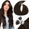 LaaVoo Braun Nano Tip Menschenhaarverlängerungen Einfarbig Braun 50 cm Haarverlängerung Echthaar Nanoring Echthaar Extensions Nano Tip #4 Remy Human Hair 1g/strand 50g