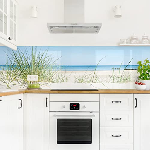 Bilderwelten Küchenrückwand Folie Glänzend 50x175 cm Ostseeküste Spritzschutz Fliesenspiegel Küche-Rückwand Motiv Klebefolie