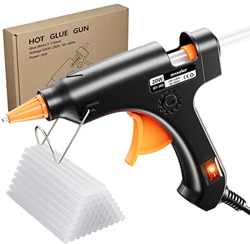 Pistola per colla a caldo Mini Pistola per colla a caldo 30 stick di colla a caldo 7mm*130mm Stick trasparenti adesivi per piccoli progetti fai-da-te, artigianato e riparazioni rapide in casa 20w