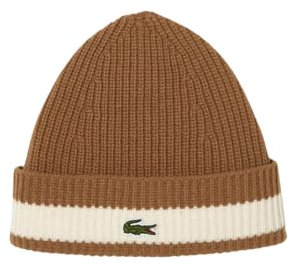 Lacoste Mixte Rb9883 bonnet, Cookie/Farine, Taille unique EU