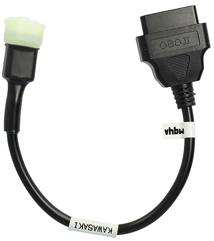 vhbw OBD Adapter 6 Pin auf OBD2 16Pin kompatibel mit Kawasaki ZX14R (ab 2017), ZX10R (ab 2016) Motorrad - 0,28 m