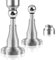 KOLAKO Magnetic Door Stops, Door Stoppers Magnet Brushed Wall Floor Mount Heavy Duty Modern Door Holders Catch Protector, Silver Magnetic Doorstops with Screws, Keep Door Open