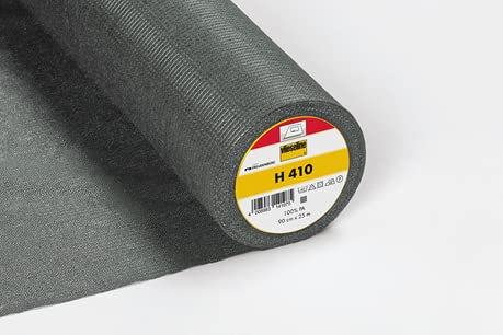 Vlieseline (Vilene) Iron-on Interlining/Interfacing (H410) Medium to Heavy Weight, Soft, Black - 90cm / 35in Wide x 1mtr