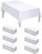 Xiaozhifu Lot de 20 Nappes Jetables Blanches 150 x 280 cm, PEVE Rectangulaires Imperméables pour Pique-Nique, Anniversaire, Banquet, Mariage