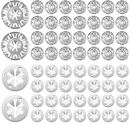 JNNJ 60 Pcs Arandelas de Metal, Arandela De Bloqueo De Estrella para La Mayoría de Los Automóviles, Fijación Anillos Seguridad Arandelas de Chapa Térmica, para La Mayoría de Los Automóviles