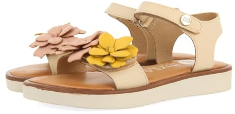GIOSEPPO Zehensandalen aus Leder mit Blumenverzierung für Mädchen und Jungen Nehalem, bunt, 32 EU
