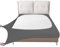 Easy-Going Boxspring-Abdeckung, King/C-King, 4-Wege-Stretch, glatt und elastisch, Wickelband, 4 Seiten, Bettrock, Grau