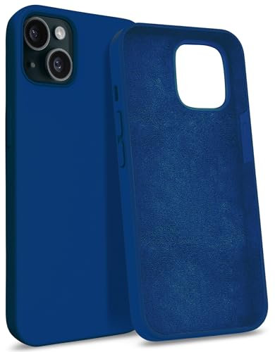 MyGadget Cover per iPhone 15 - Custodia Antiurto in Silicone Morbido – Case con 3 Strati in TPU Ultra Resistente - Protezione Antigraffio - Blu scuro