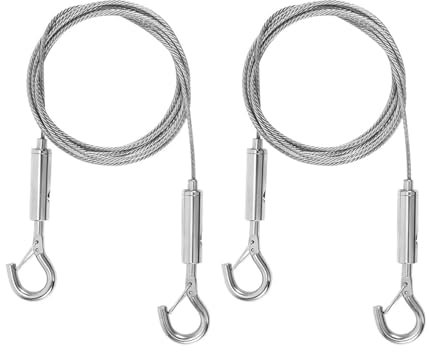 SULIVES 2Pcs Picture Hanging Wires - Mirror Hanging Kit Heavy Duty, Picture Hanging Cord for Potted Plants, Chandelier, Photo Frame, Effortlessly Hang Your Artworks (2m)