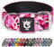 TSPRO Taktisches Hundehalsband, Robustes Halsband für Hunde mit Metallschnallenverschluss, 3,8 cm Breit, Verstellbar und Dick für Mittel bis Großgroße Hunde (Camo Rosa L)