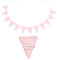 Wimpelkette Kinderzimmer 4m - Girlande Outdoor - Wimpelkette Outdoor Wetterfest Ideal für jeden Anlass - Wimpel Bietet eine Einzigartige Dekoration Rosa
