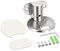 uxcell Magnetic Door Stopper, Adjustable Door Stops Door Catch Magnets Floor Door Holder with Self Adhesive and Screws, Silver Tone