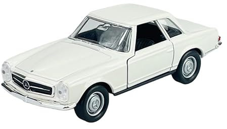 Welly Mercedes-Benz 230SL Pagode Coupe Beige Weiss W113 1963-1971 1/34-1/39 Metal Modell Auto Die Cast Neu im Kasten