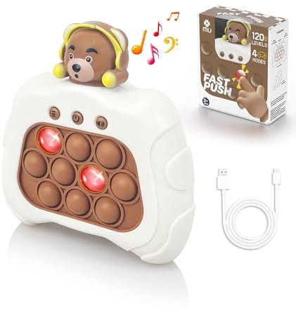 m MU Giocattolo Pop It elettronico Fidget ricaricabile,4 modalità,120 livelli, in Silicone.Console di Gioco a Decompressione Pop It Elettronico.Regalo ideale per Bambini e Adulti.