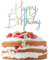 Sotpot 1Pack Colour Glitter Happy Birthday Cake Topper Happy Birthday Cake Decoration for Birthday Theme Party Cake Decoration(Colour)