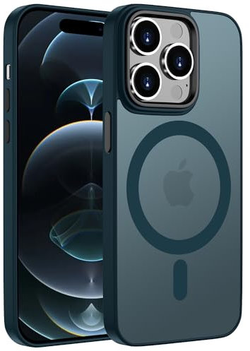 KPPIT Magnetic Case for iPhone 12 Pro Max 6.7-Inch,Compatible with MagSafe, Translucent Matte Back Slim Shockproof Phone Cover (Royal Blue)