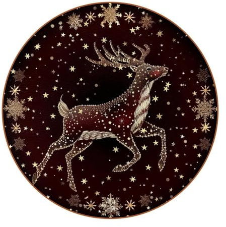 Untersetzer, 6 Stück, goldene Schneeflocken, Elch, Weihnachten, Tassen-Untersetzer für Arten von Tassen,