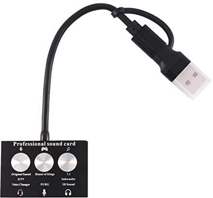 iFutniew Typ-C USB Externe Soundkarte Live Game K Song USB auf Audio 3,5 mm Mikrofon Teile Komponente Audio Adapter Soundkarte