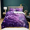 Housse de Couette 240x220 Fleur Violette Rose 3D Imprimé Parure de Lit Garçon Fille en Microfibre Chambre Décor Housse Couette avec Fermeture Éclair avec 2 Taies d'oreiller 65x65 cm