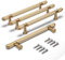 Bwintech 4 Stück 181MM Gold eloxiert gerändelt Schrank Griffe, 128MM Loch Zentren Schrank Knöpfe, Schrank, Kleiderschrank, Schublade Griffe