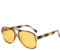 YAMEIZE Retro Double Bridge Rectangle Sunglasses - for Women Men Square Night Vision UV400 Protection Glasses for Driving