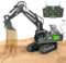 Ulikey Excavadora Teledirigida para Niños, Excavadora de Orugas RC, Excavadora RC con Pala, Sonido y Luz, Vehículo de Construcción de Juguete Niños 3-8 Años, Regalo de Cumpleaños de Navidad (Verde)