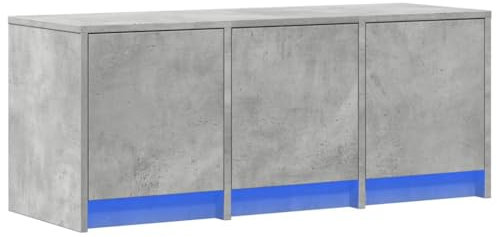 vidaXL TV-Schrank LED Betongrau 97x34x40 Holzwerkstoff