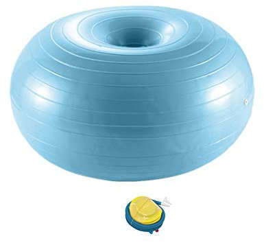 XIASABA Übungs-Donut-Yoga-Ball, Donut-Ball, aufblasbarer Übungsball für Gleichgewichts- und Stabilitätstraining, Workout, Kerntraining, Stabilitätsball für Yoga, Pilates, (Grau)