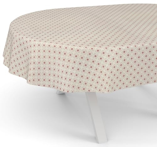 ANRO Wachstuchtischdecke Wachstischdecke Wachstuch Tischdecke abwaschbar Gartentischdecke Rund Oval Eckig Oval 180x140cm Schnittkante Italia Rot