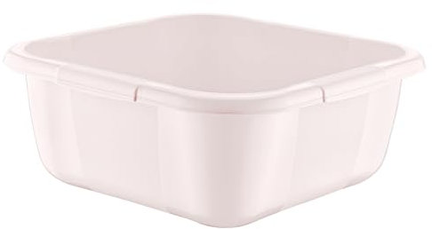 BH | 3L Plastic Washing up Bowl Basin - Small Size | 3 Litres | Square | White| Multipurpose Washing Tub for Kitchen, Bathroom, and Household Use (1 Pc) - By BEST HOUSE