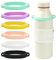 LiQunSweet 6 pcs 6 Colors Silicone Hanging Water Bottle Cup Sleeve Ring Drink Holder Rubber Handle Strap Portable Rope for DIY Carrying Cup Bottle Accessories