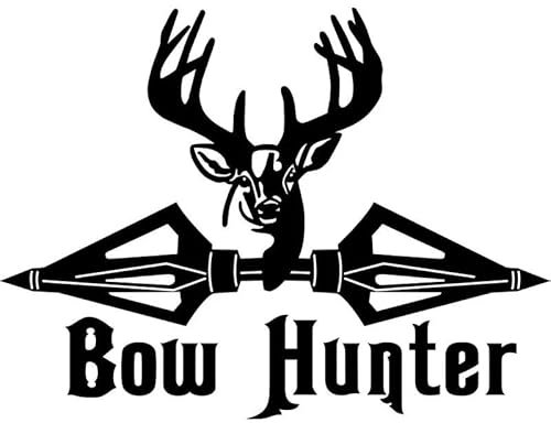 CHSLO Autoaufkleber 16CM * 12CM Bogen Jäger Jagd Hirsch Jagdspitzen Pfeil Lustige Auto Aufkleber Reflektierende Vinyl Aufkleber Auto Styling Für Schwarz Splitter