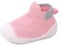 LACOFIA Baby Mädchen Jungen Krabbelschuhe Atmungsaktive Lauflernschuhe mit rutschfeste Gummisohle Weiche Kleinkind Sockenschuhe Rosa 12-18 Monate