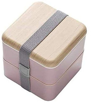 BDSHGRDH boîte à lunch, Boîtes à Bento boîte à déjeuner en plastique-boîte à 2 couches-boîte à micro-ondes for adultes et adolescents, mignonnes et stylées