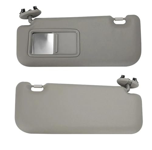 Visera Solar Parasol Interior para Coche con Espejo Gris Beige Lado Izquierdo recho Lado Conductor Pasajero para Toyota Auris para Corolla 2010 2011 2012 2013(Grey 1 Set)