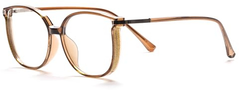 EYEGLSMST Lunettes de Lecture Anti Lumière Bleue pour Femmes, Lunettes Loupe Élégantes Brillantes, Lecteurs Designer Grande Taille, Anti-Fatigue