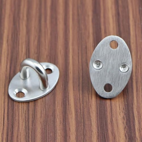 Stainless Steel Cabin Hook with Latch Lock 2pcs Set for Securely Keeping Shed, Garden, Garage and Greenhouse Doors Closed (8inches)