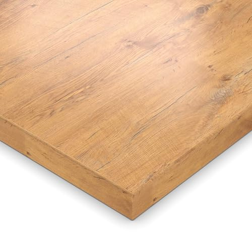 AUPROTEC Schreibtischplatte 19 mm 140x70 cm | wasserabweisend & Kratzfest | ideal für höhenverstellbare Tischgestelle in Homeoffice & Büro | Pale Lancelot Oak | 2 mm ABS-Kante