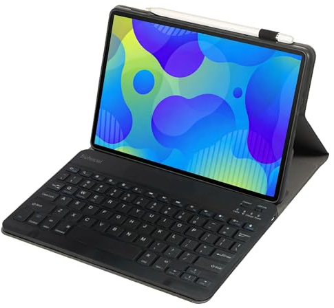 Echocui Keyboard Case for Amazon kindle fire HD 10 (13th/11th Generation) | Case with Keyboard Magnetic Detachable Wireless Bluetooth QWERTY for Fire HD 10/10 plus 10.1 Tablet, Black
