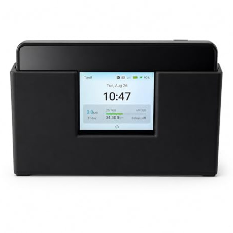 Mingzhuc Wandhalterung für TP-Link M8550 5G Router, Routerhalter für Wand- und Tischmontage oder Wohnwagen, Kunststoff Schwarz, mit Schrauben & Klebepad