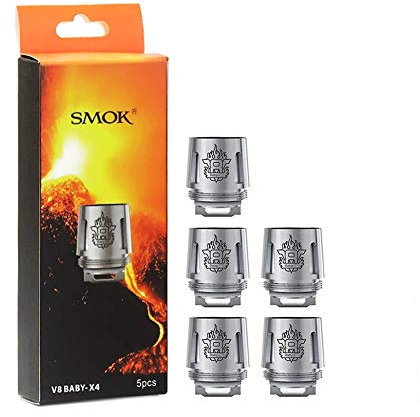 GENUINO SMOK MICRO TFV8 BABY TANQUE - THE BABY BESTIA TURBO Bobinas de 0.15 OHM 5 Bestia CABEZAS (V8 - X4 bobinas de)