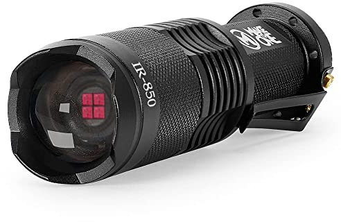 Infrared Torch IR Night Vision Lamp 5W 4 Chips 850nm Hunting Flashlight w' Rechargeable Battery - Infrared Light is Invisible to Human Eyes -to be Used with Night Vision Device