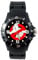 TAPORT® Unisex Uhr Analog Quarzwerk mit Silikon Armband Ghost Busters Schwarz Rund